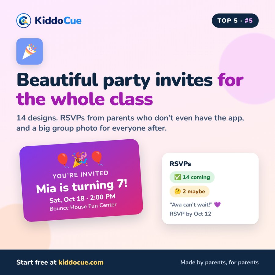 Party invites for the whole class